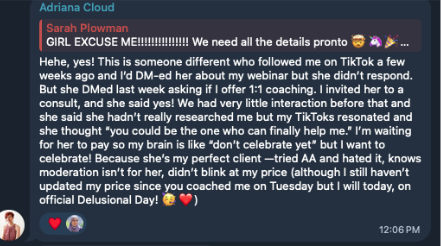 Testimonial screenshot