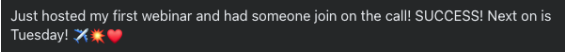 Testimonial screenshot